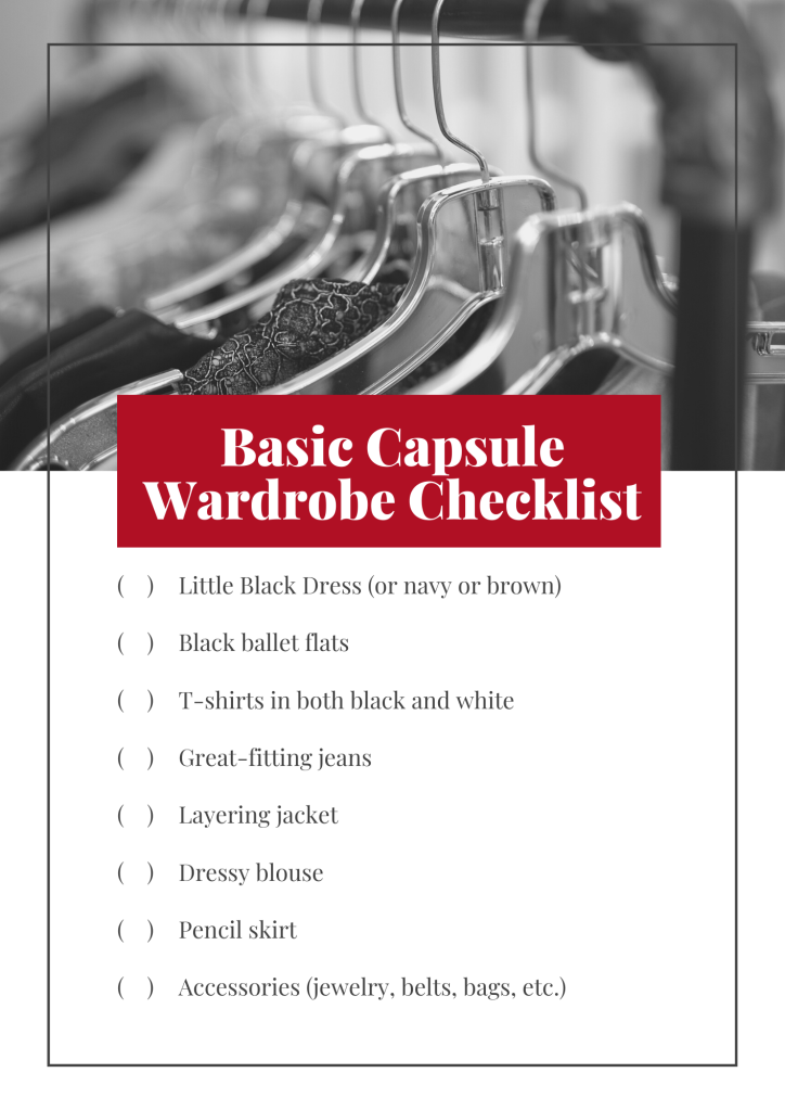 Your basic capsule wardrobe checklist is the perfect place to begin building your capsule wardrobe. 